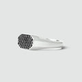 Azhar - Black Diamond Signet Ring 7mm