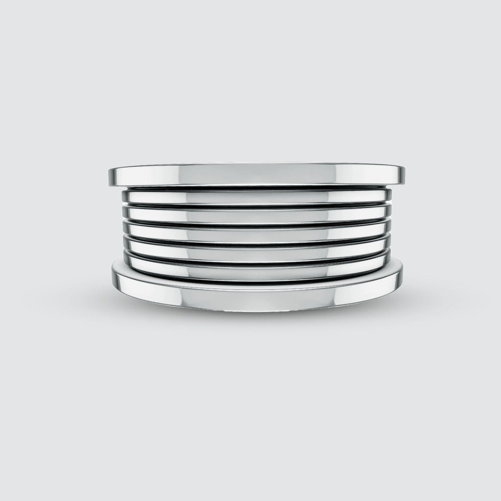 Yanel - Oxidised Sterling Silver Ring 10mm