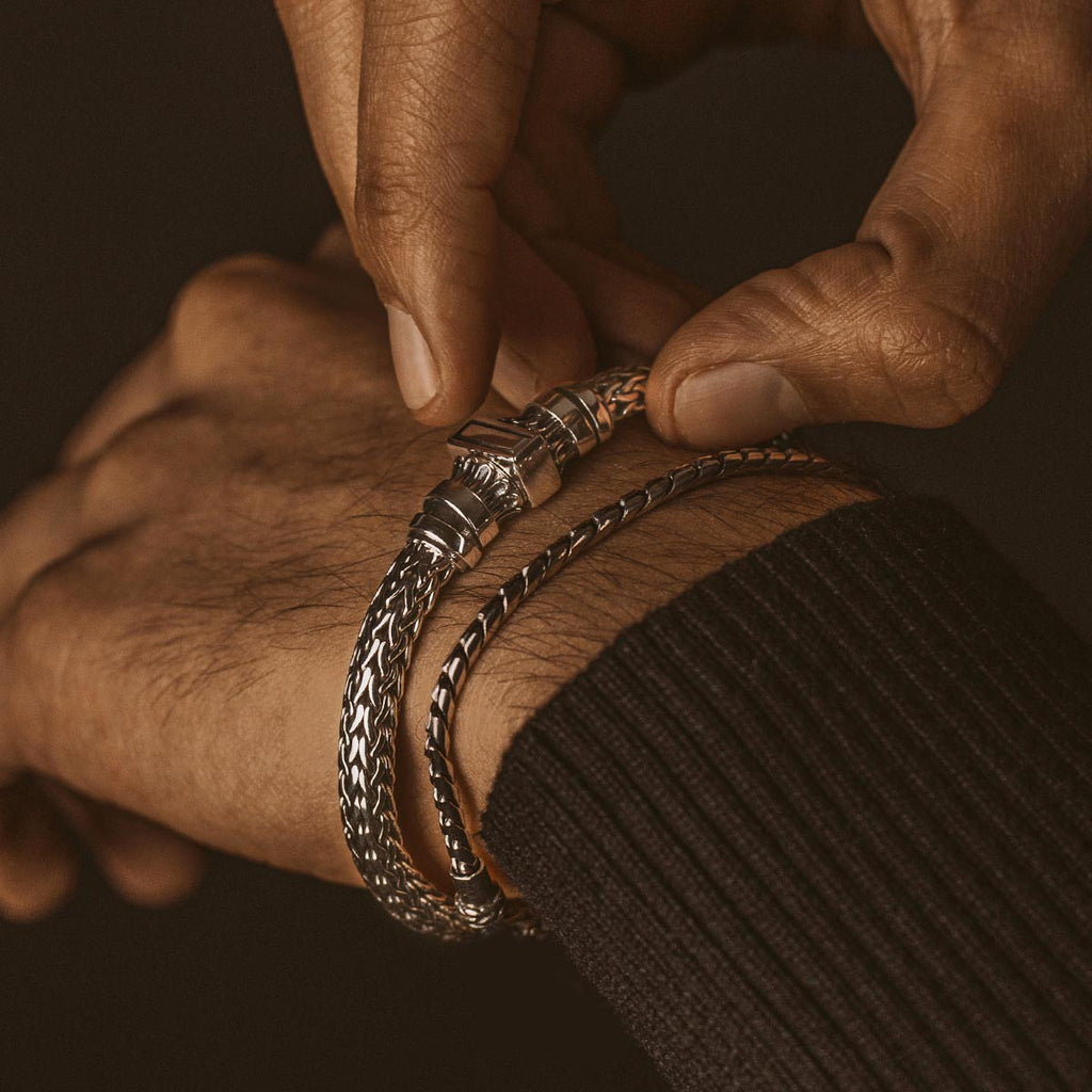 Mirza - Sterling Silver Braided Bracelet 7mm