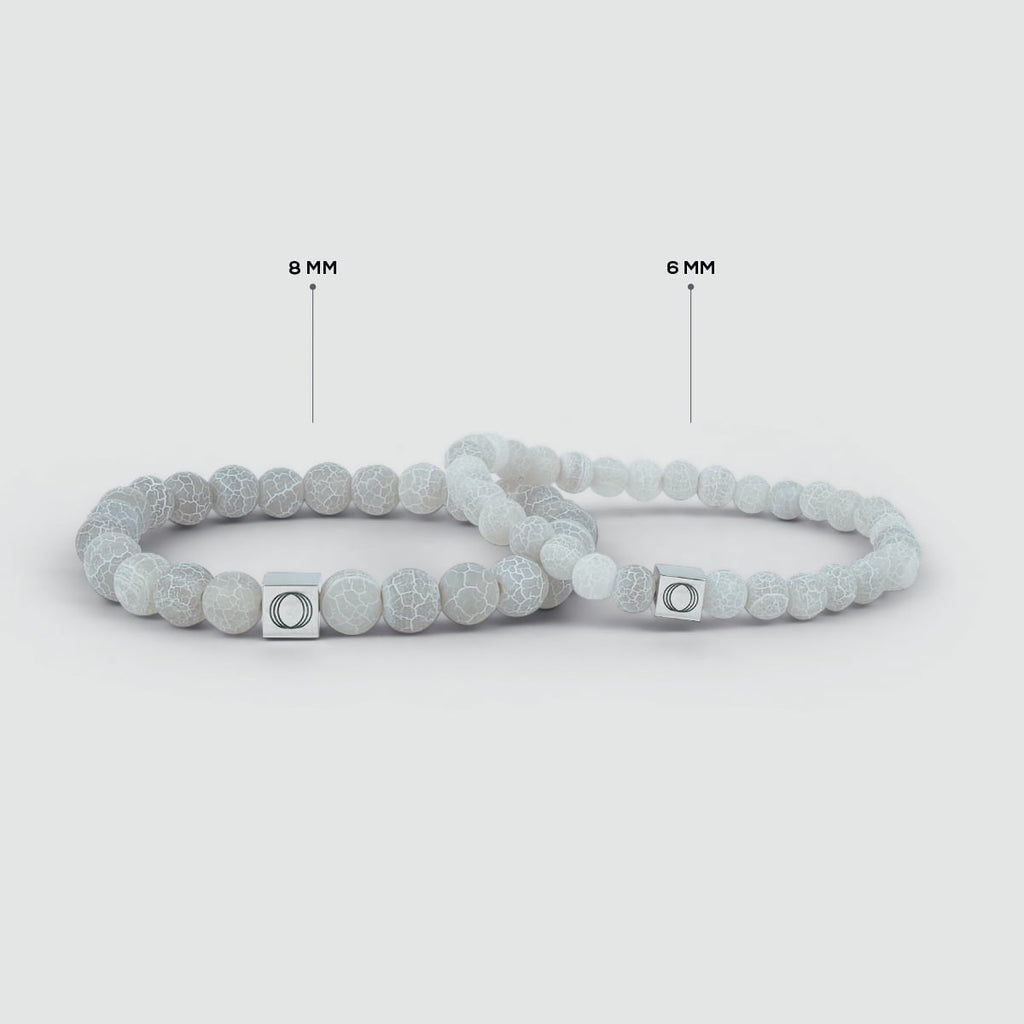Abyad - White Beaded Bracelet 8mm