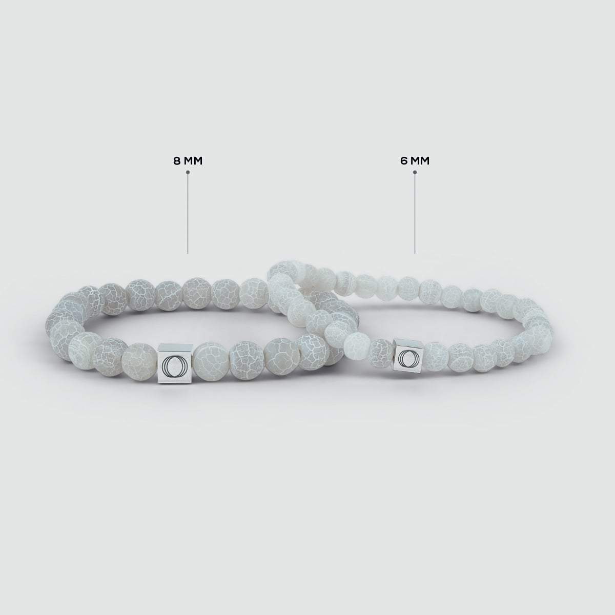 Abyad - White Beaded Bracelet 6mm