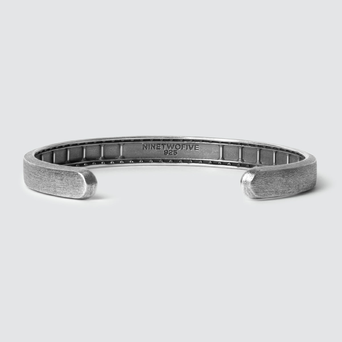 Fudail - Rough Brushed Sterling Silver Bangle 8mm