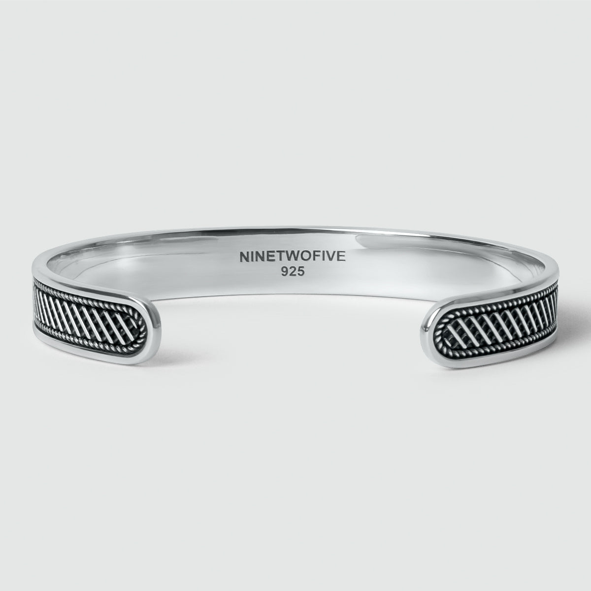 Kaliq - Oxidised Sterling Silver Bangle 10mm