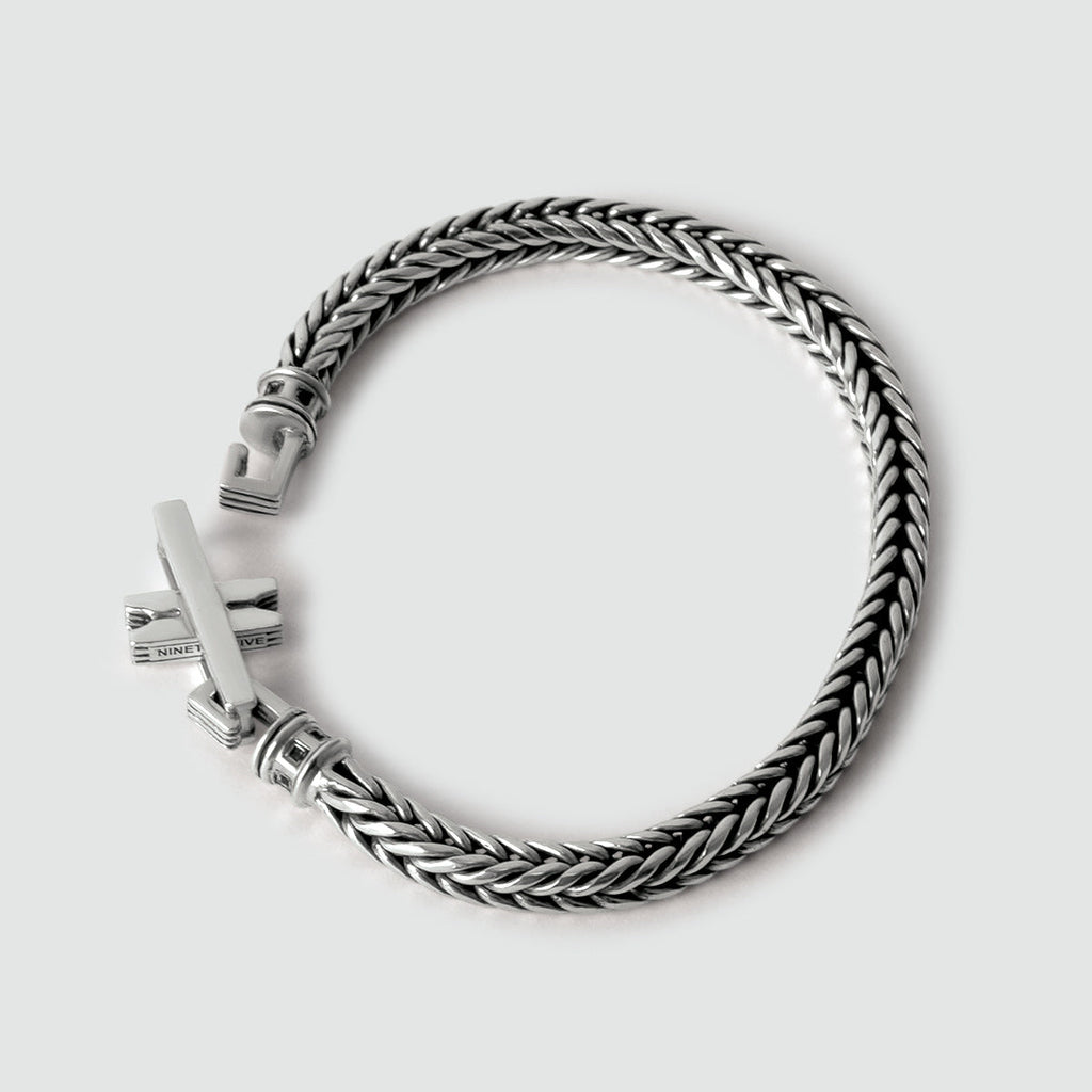 Adam - Sterling Silver Braided Bracelet 5mm