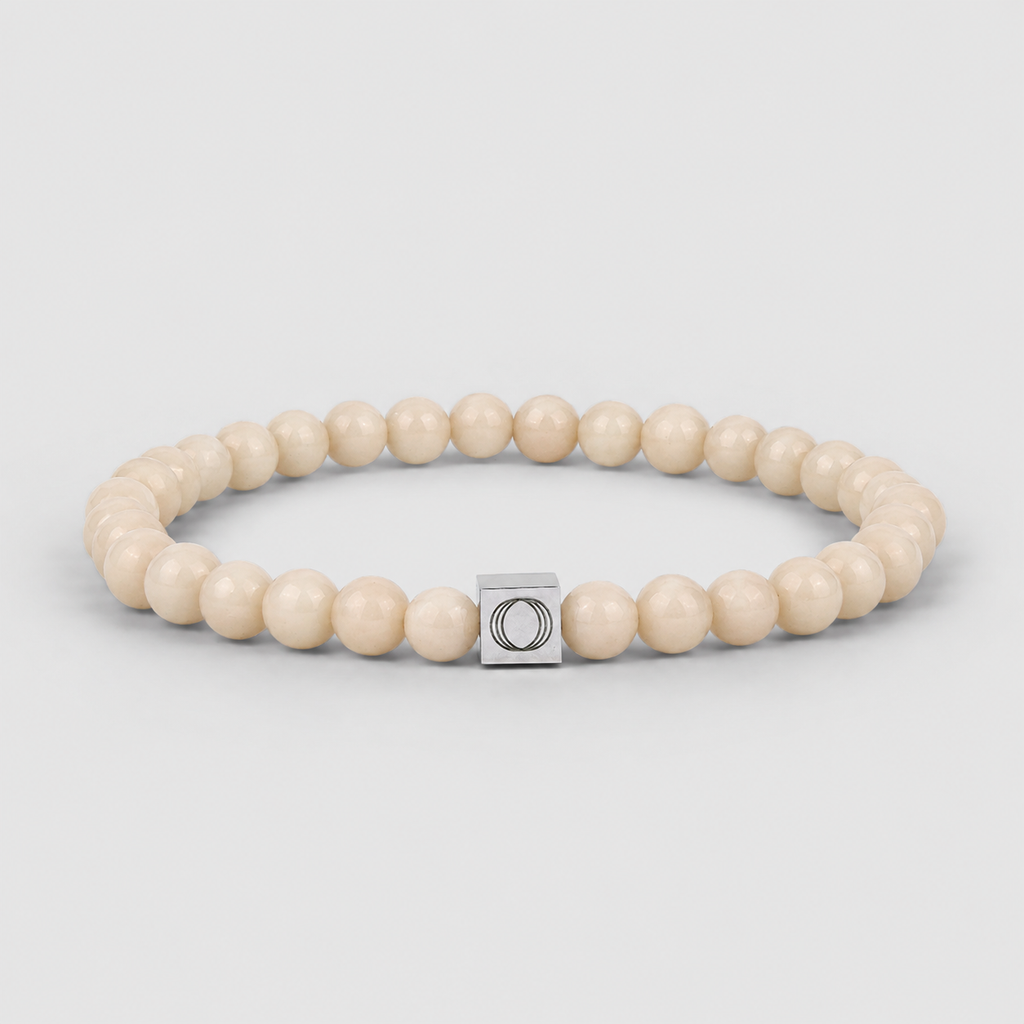 Albij - Beige Beaded Bracelet 6mm