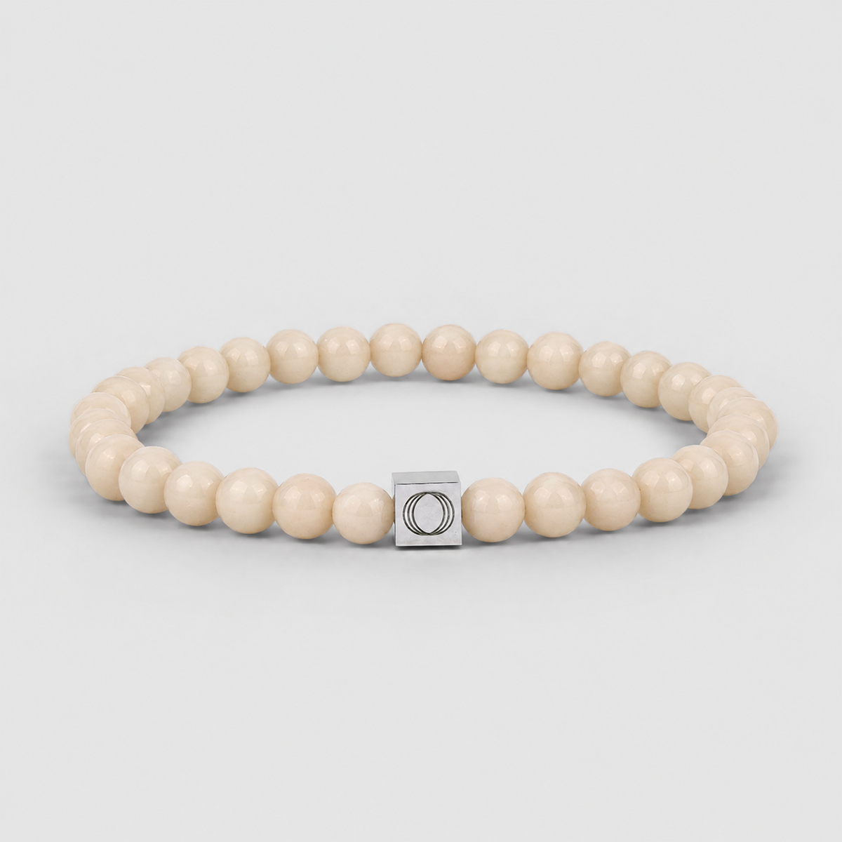 Albij - Beige Beaded Bracelet 6mm