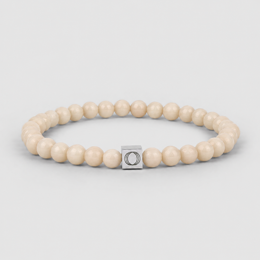Albij - Beige Beaded Bracelet 6mm