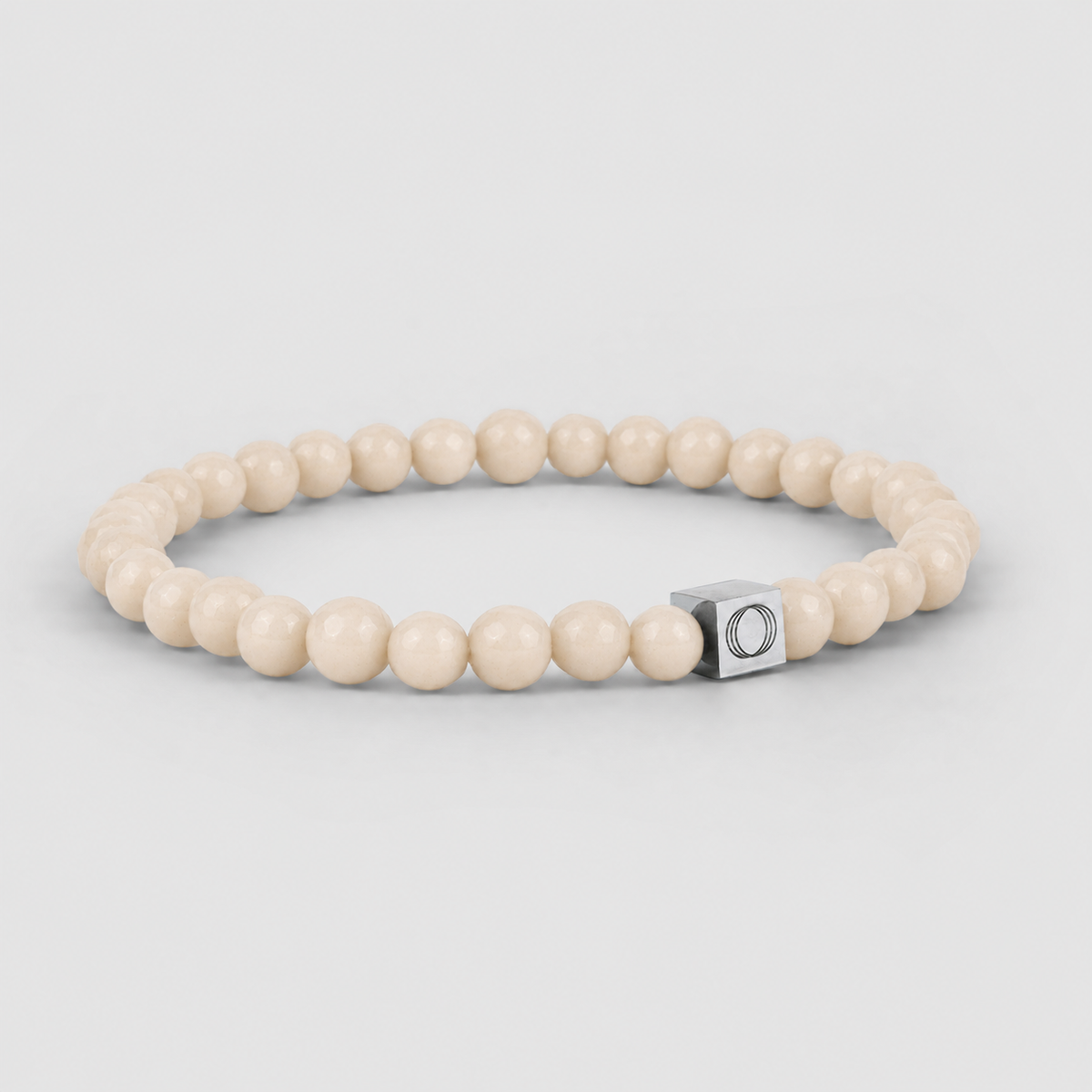 Albij - Beige Beaded Bracelet 6mm