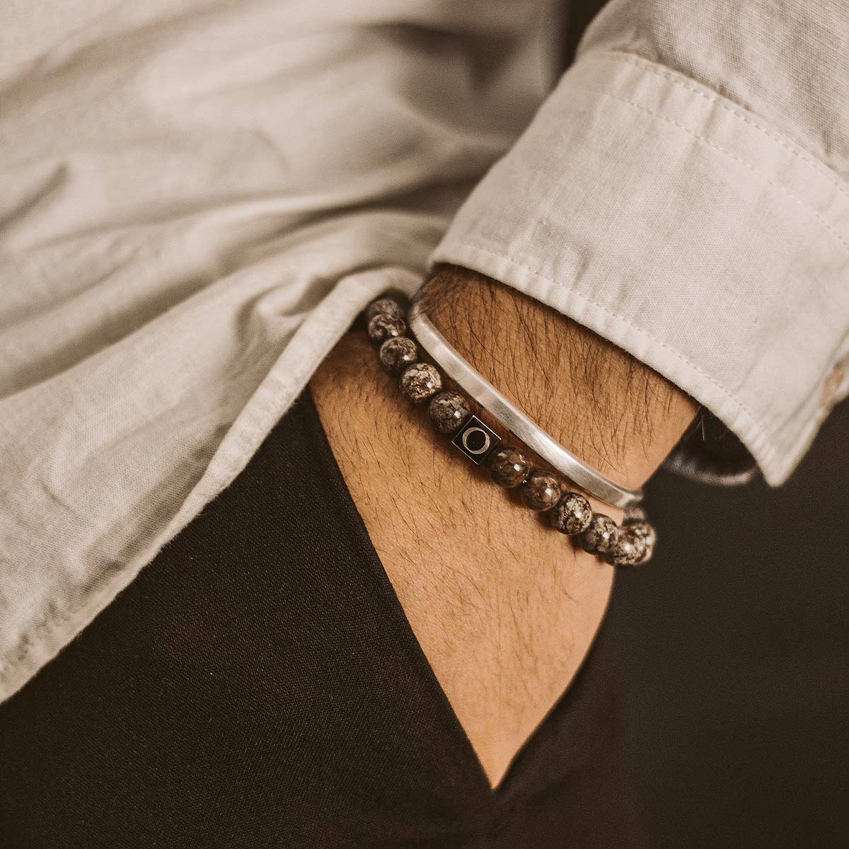 Albuna - Brown Beaded Bracelet 8mm