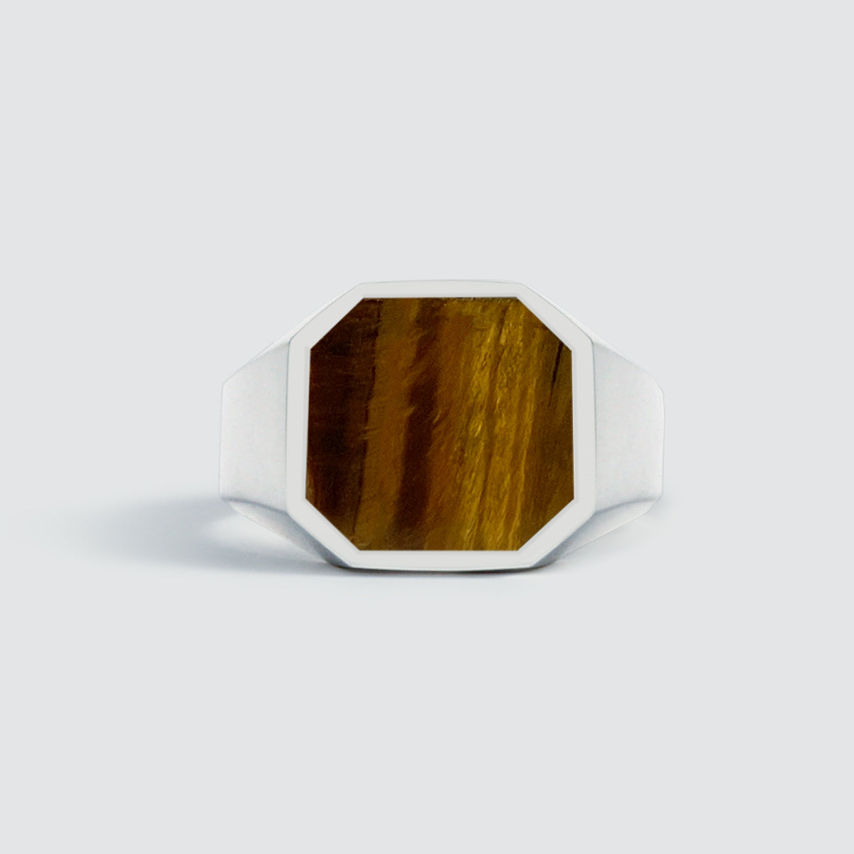 Alem - Tiger Eye Stone Signet Ring 13mm