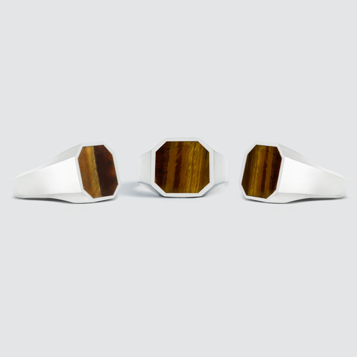 Alem - Tiger Eye Stone Signet Ring 13mm