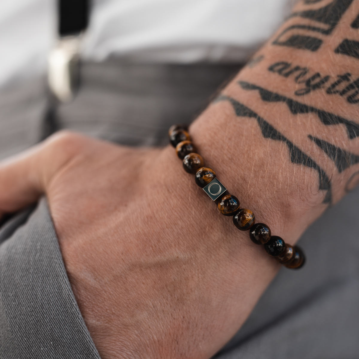 Alnamr - Tiger Eye Beaded Bracelet 8mm