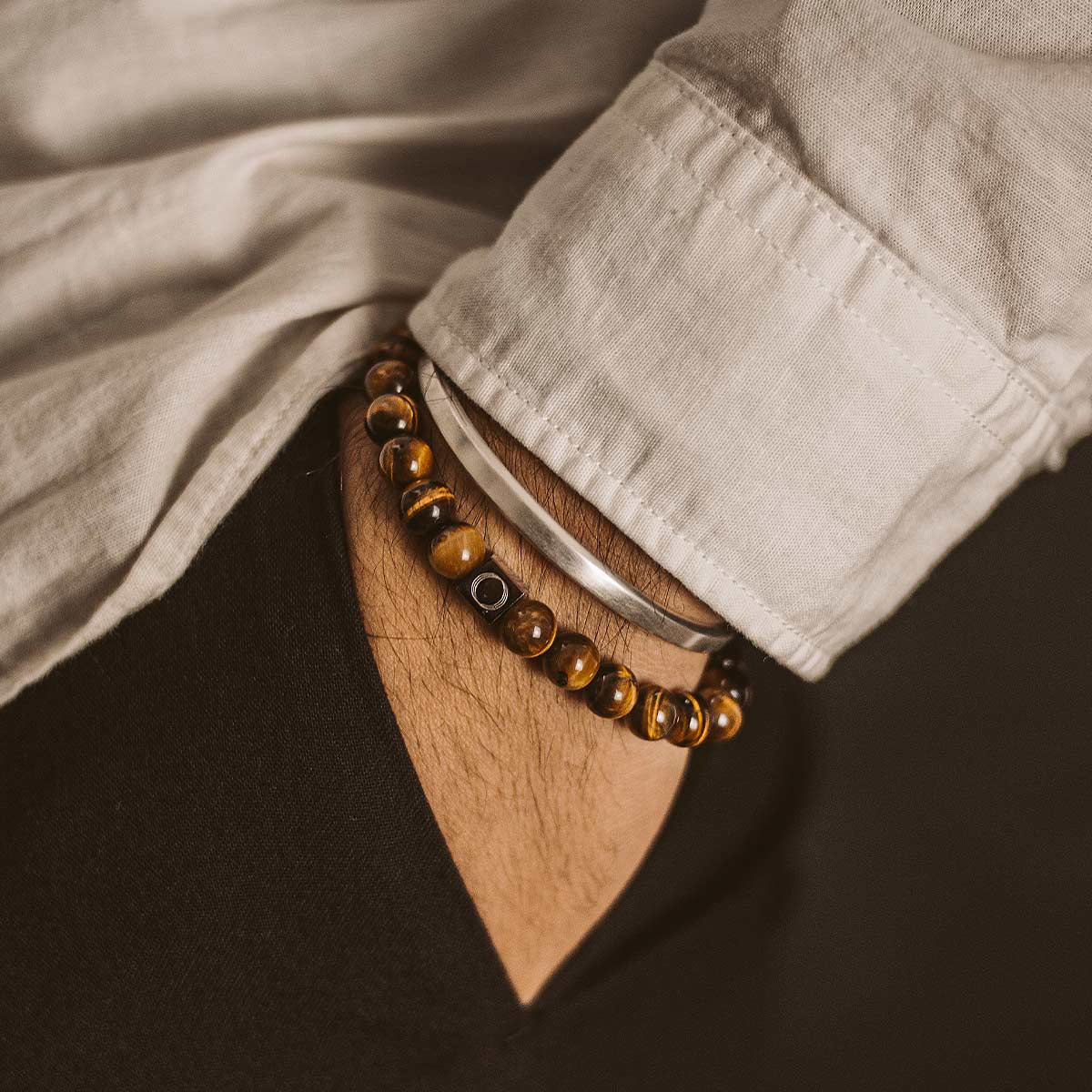 Alnamr - Tiger Eye Beaded Bracelet 8mm