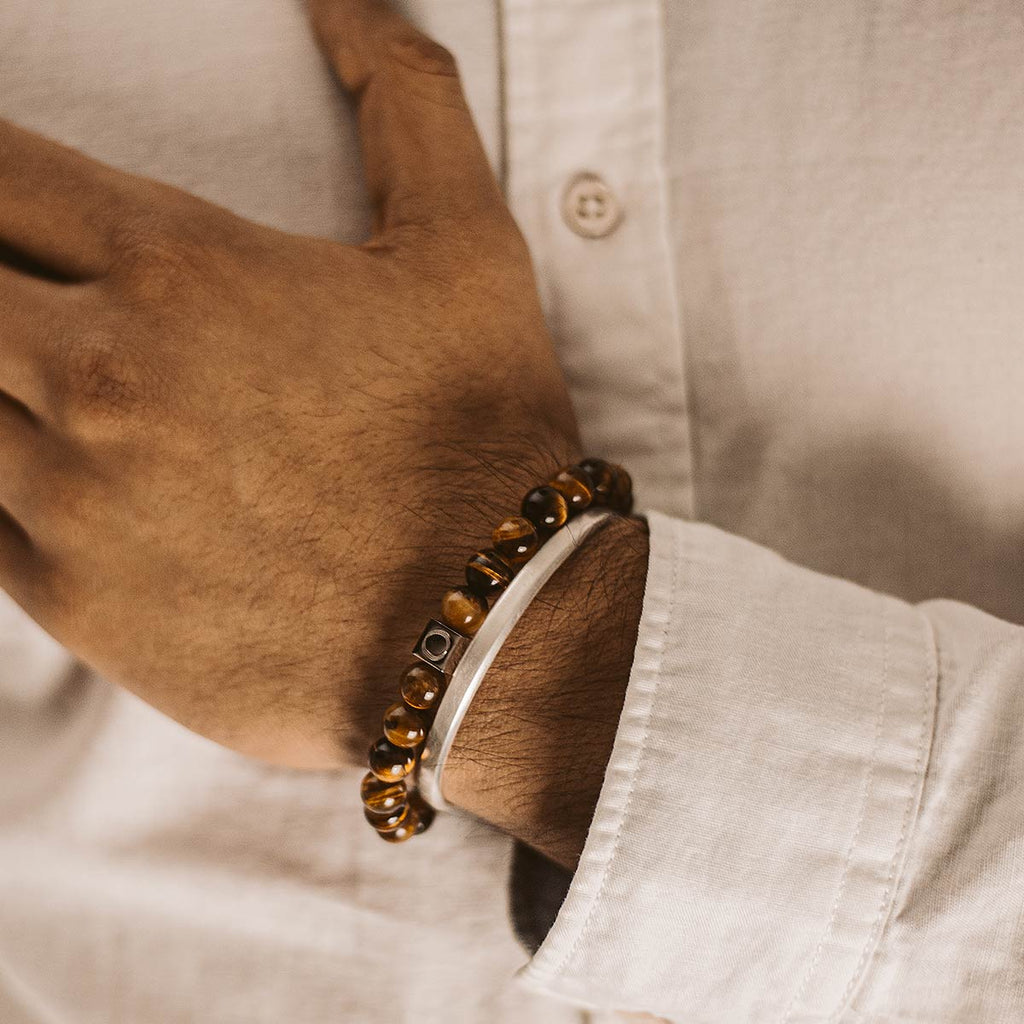 Alnamr - Tiger Eye Beaded Bracelet 8mm
