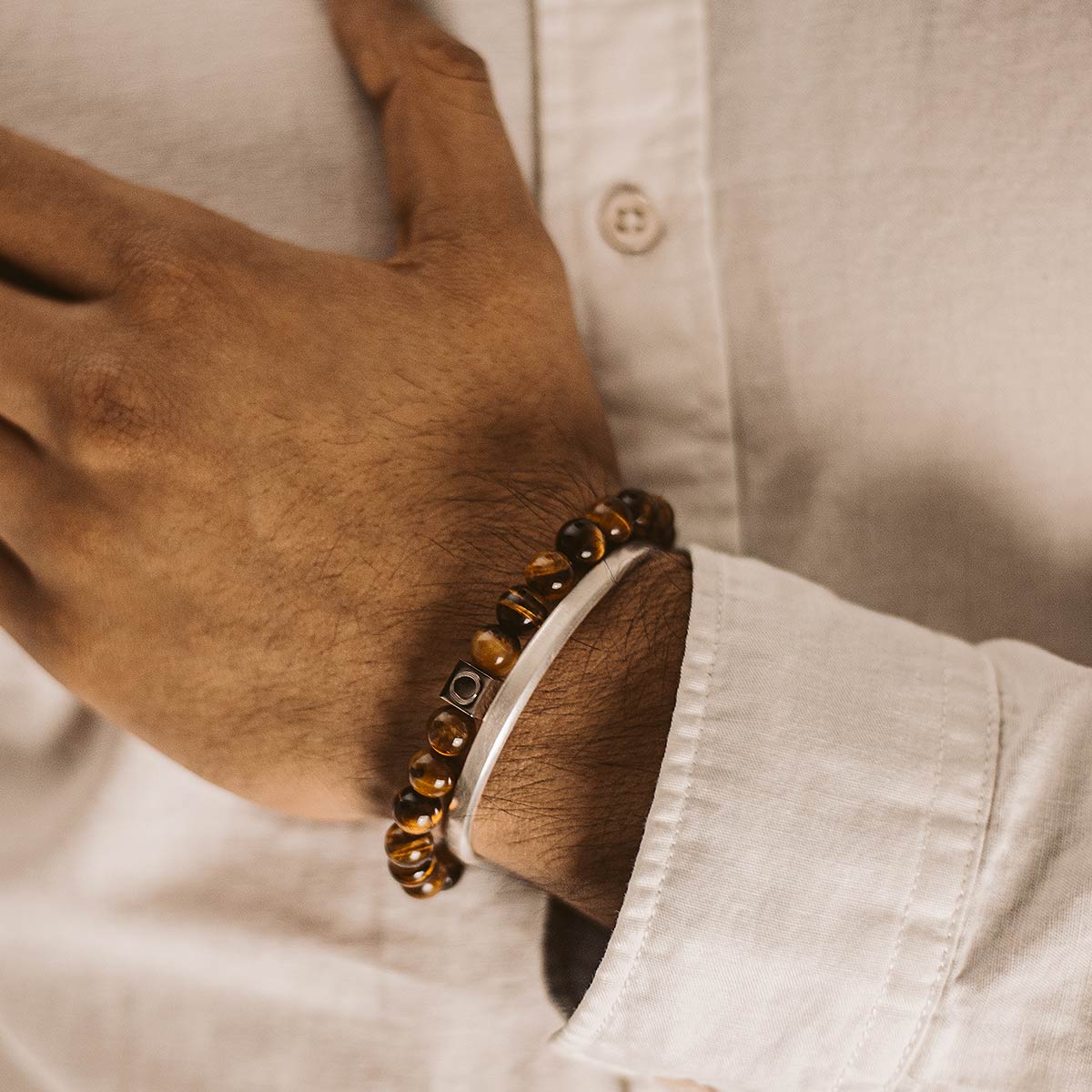 Alnamr - Tiger Eye Beaded Bracelet 8mm