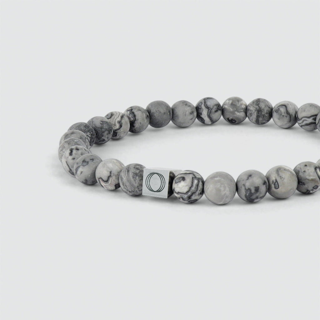 Alrazas - Grey Beaded Bracelet 6mm