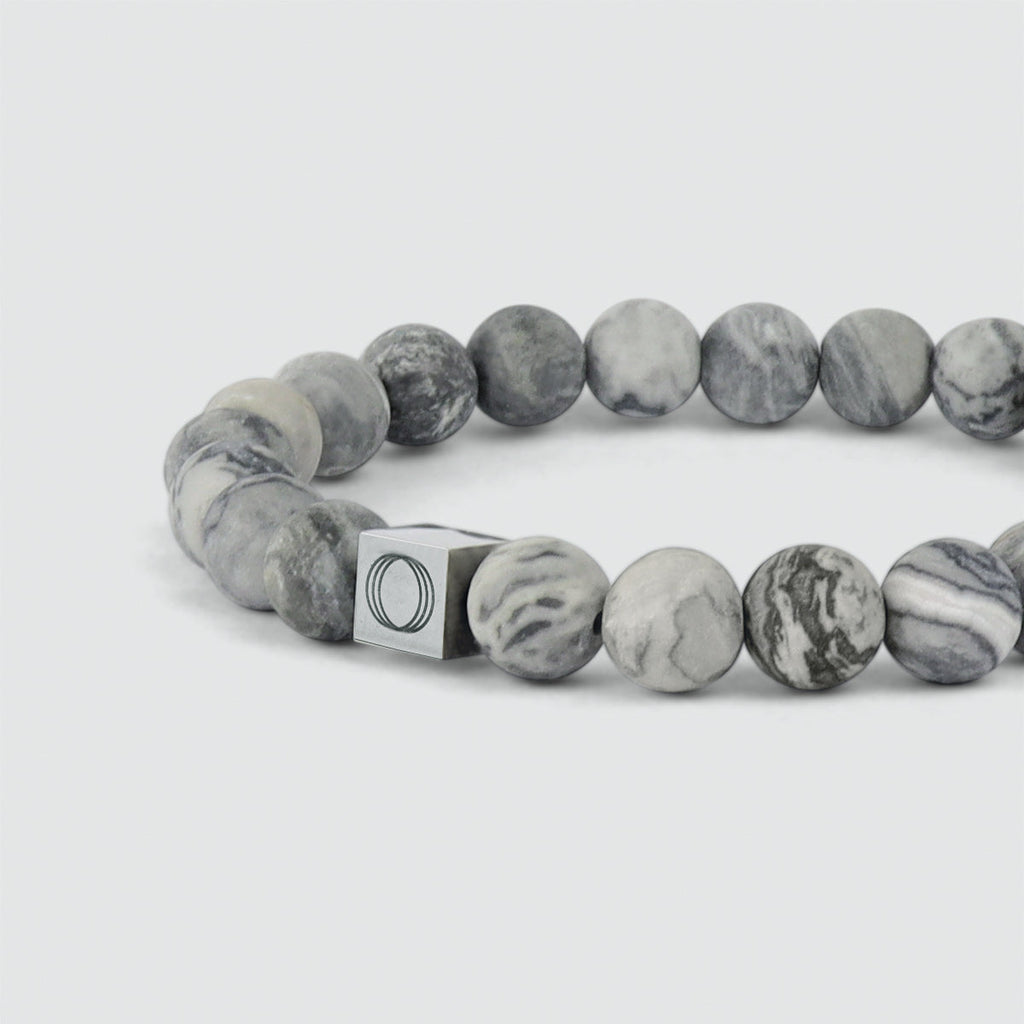 Alrazas - Grey Beaded Bracelet 8mm