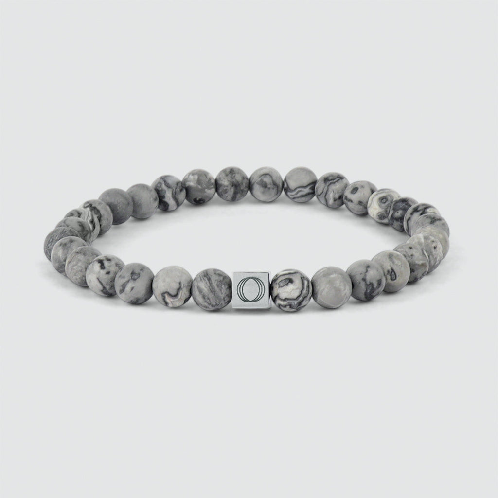 Alrazas - Grey Beaded Bracelet 6mm