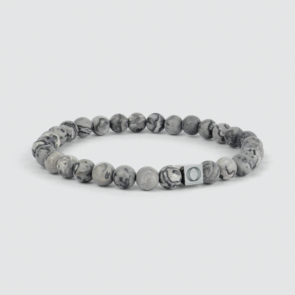 Alrazas - Grey Beaded Bracelet 6mm
