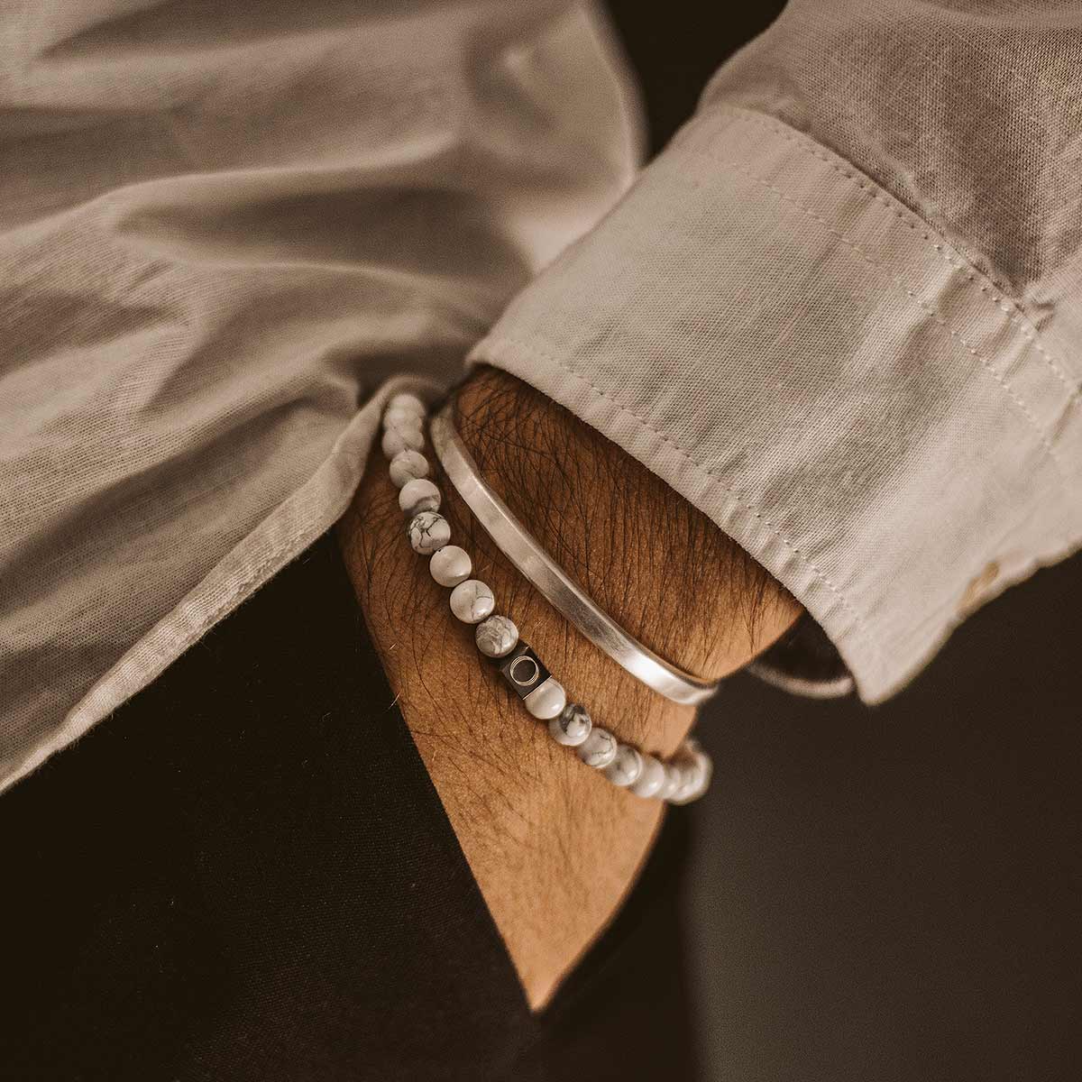 Alrukham - White Beaded Bracelet 6mm