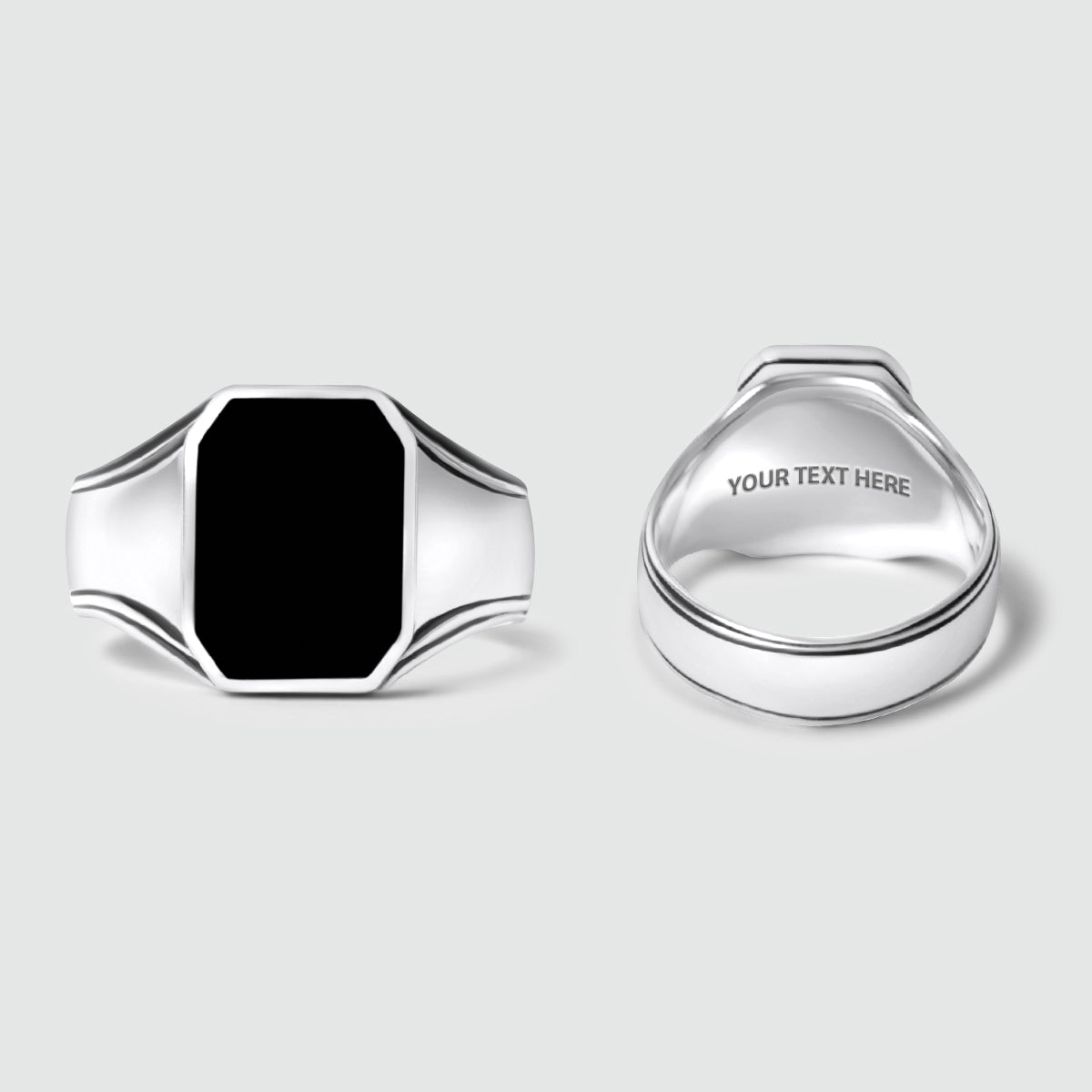 Baki - Black Onyx Signet Ring 17mm
