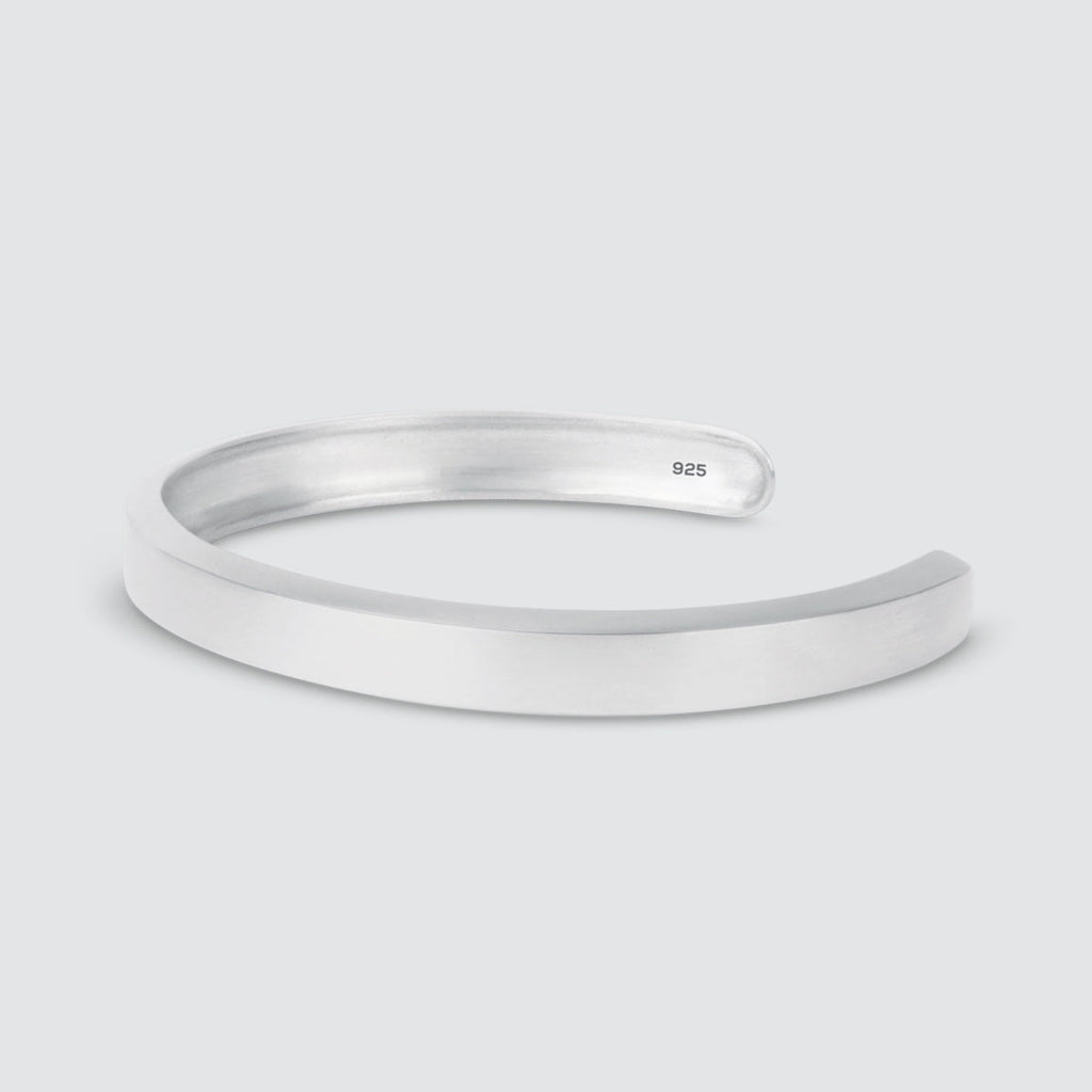 Boulos - Plain Sterling Silver Bangle Bracelet 8mm