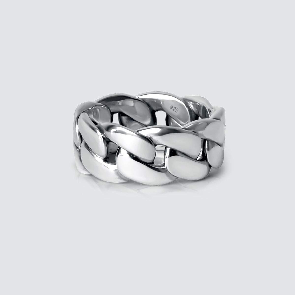 Rayen - Silver Cuban Link Ring 9mm