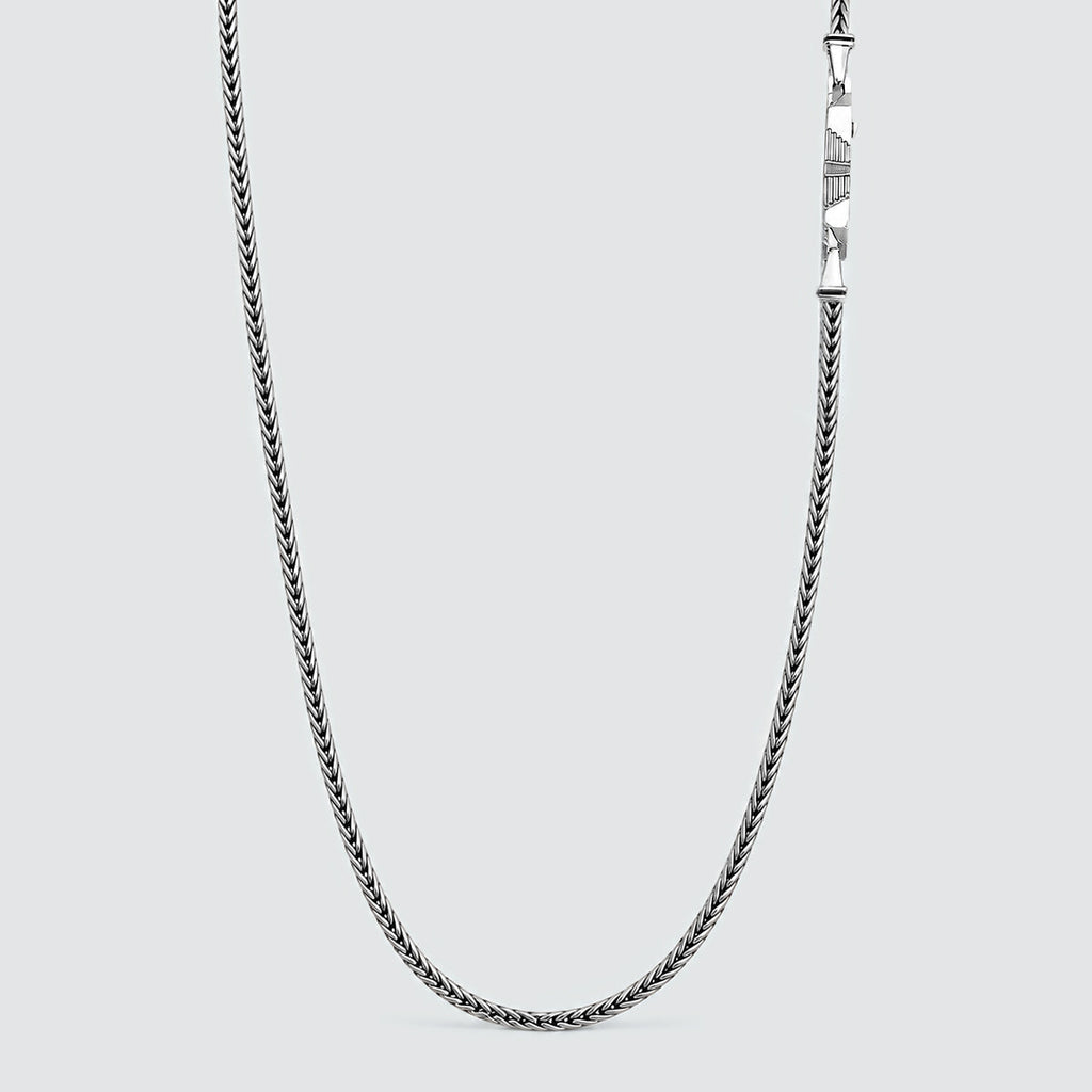 Anis - Sterling Silver Wheat Chain Necklace 3mm