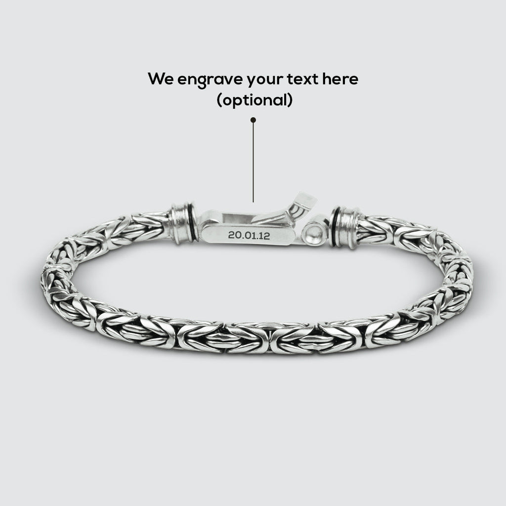 Turath - Sterling Silver Byzantine Kings Bracelet 5mm