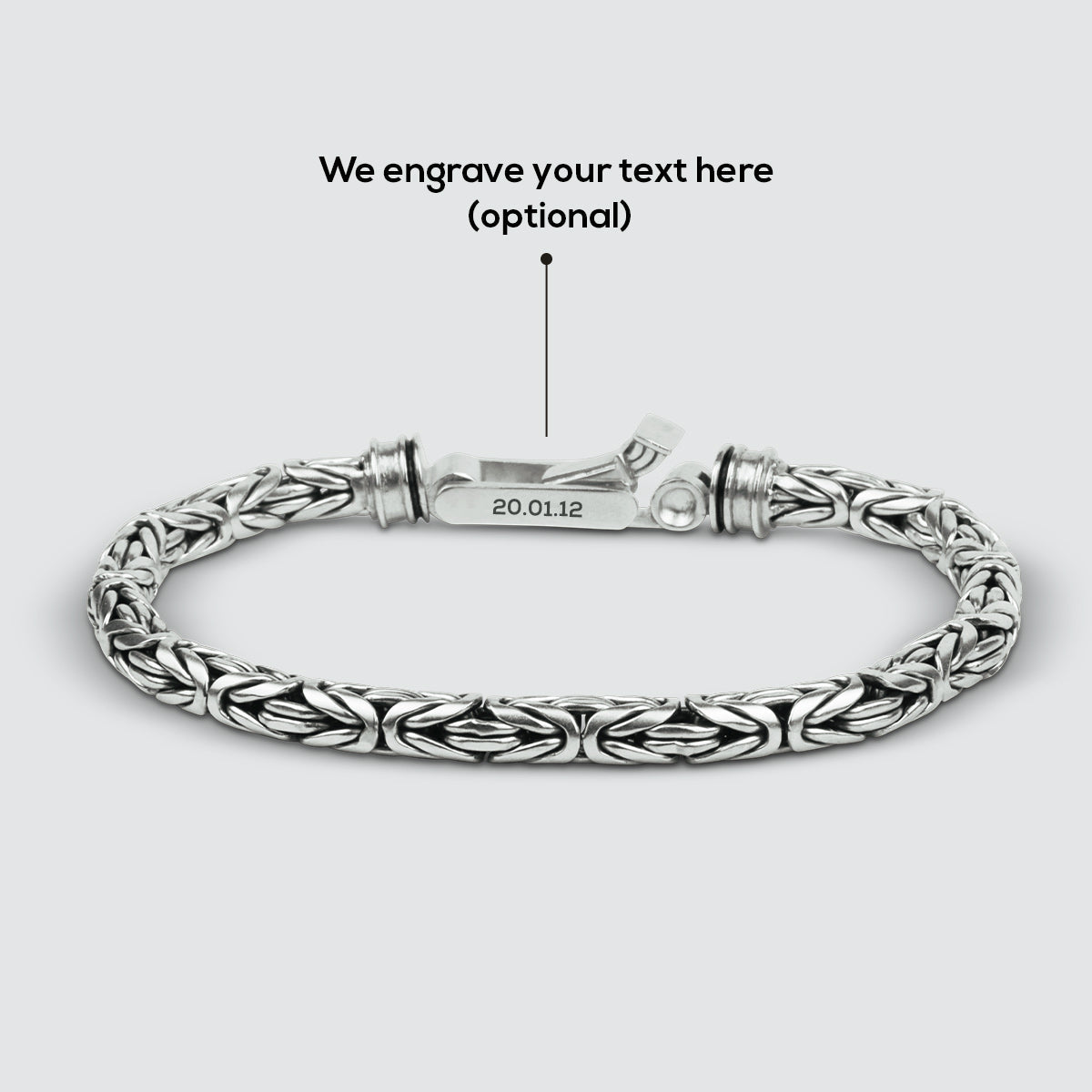 Turath - Sterling Silver Byzantine Kings Bracelet 5mm