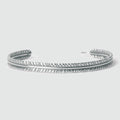 Zahir - Thin Sterling Silver Feather Bangle 6mm