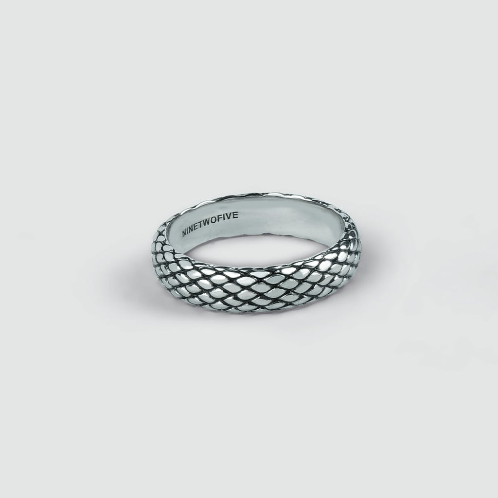 Ferran - Oxidised Sterling Silver Ring 6mm