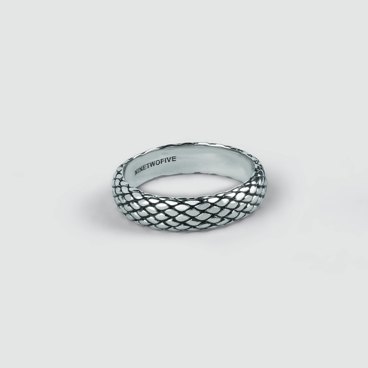 Ferran - Oxidised Sterling Silver Ring 6mm