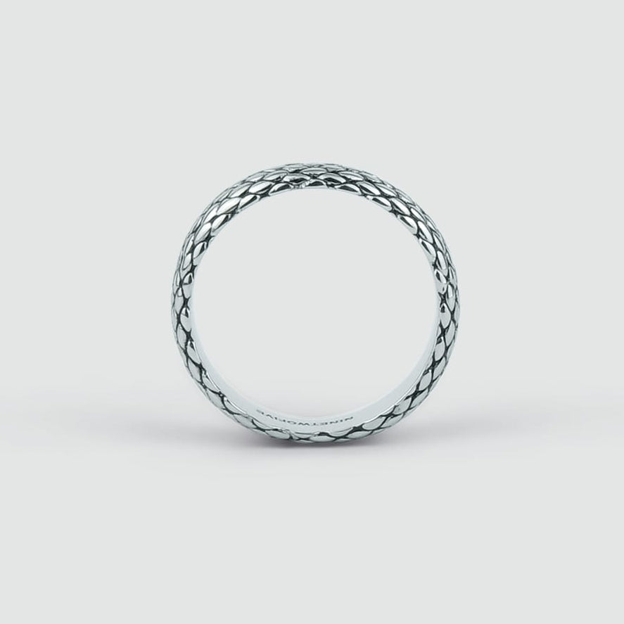Ferran - Oxidised Sterling Silver Ring 6mm