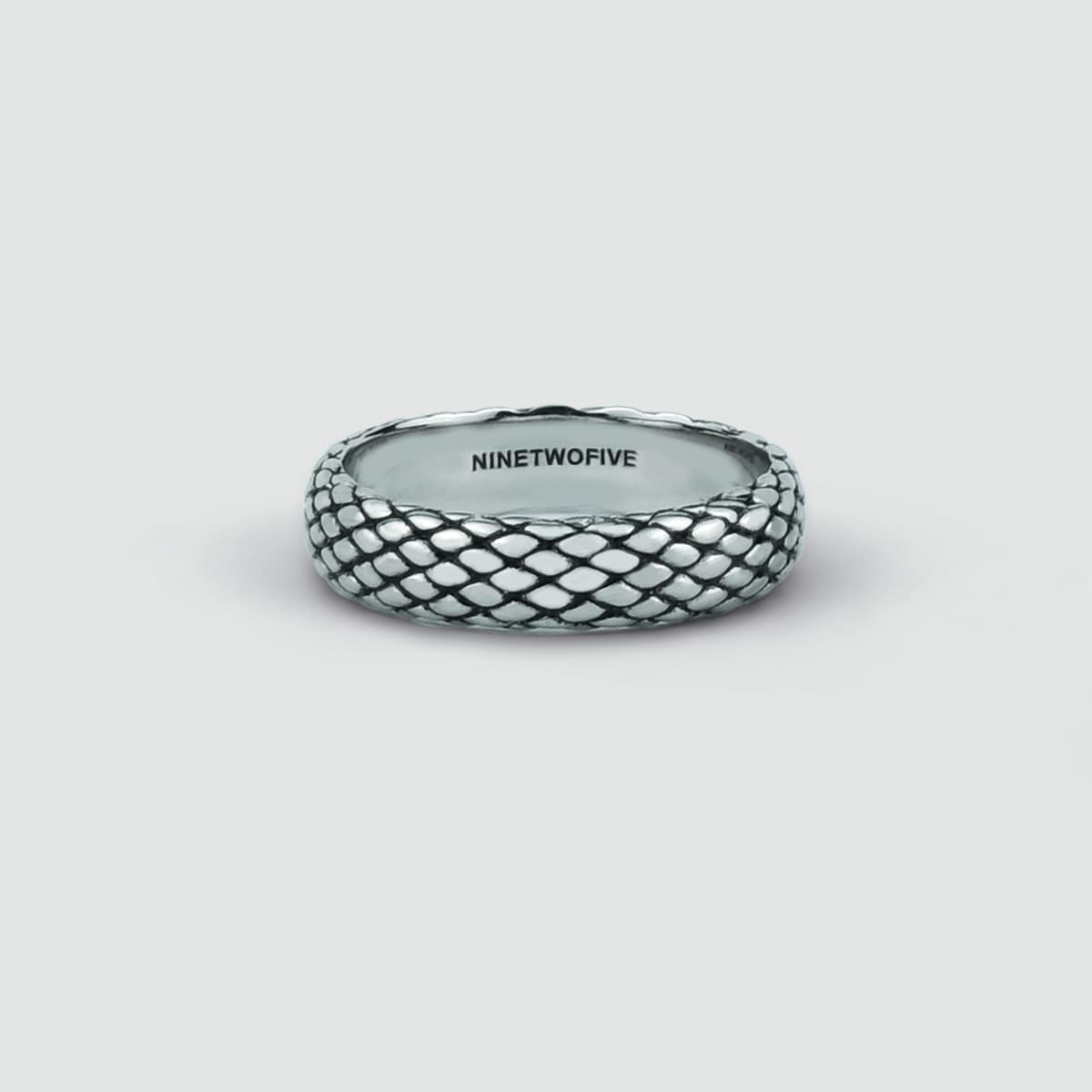 Ferran - Oxidised Sterling Silver Ring 6mm