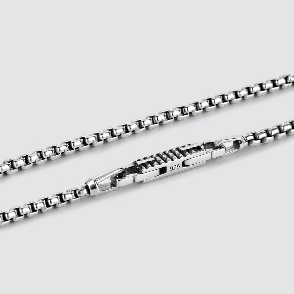 Kamal - Sterling Silver Venetian Box Chain Necklace 3mm