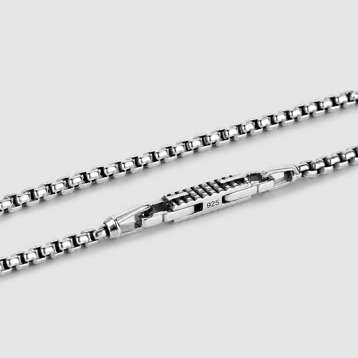 Kamal - Sterling Silver Venetian Box Chain Necklace 3mm