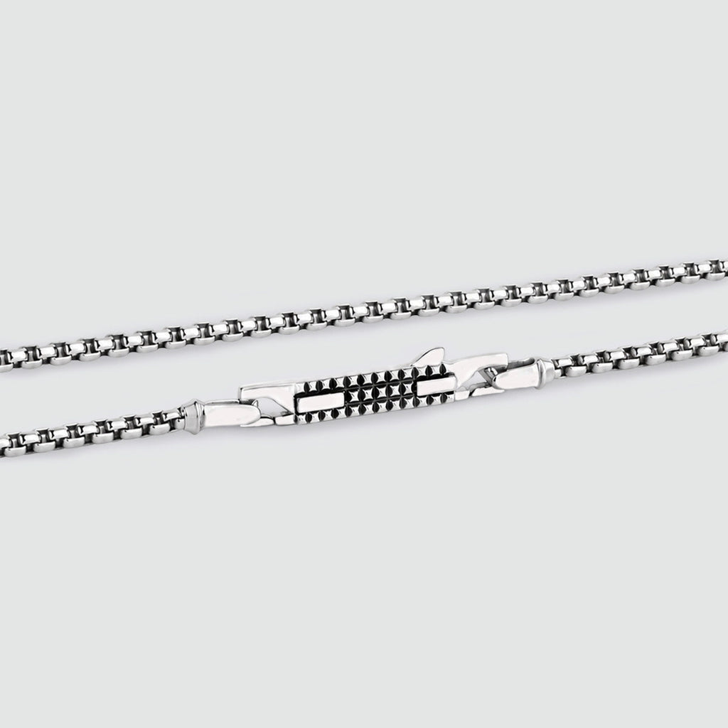 Kamal - Sterling Silver Venetian Box Chain Necklace 3mm