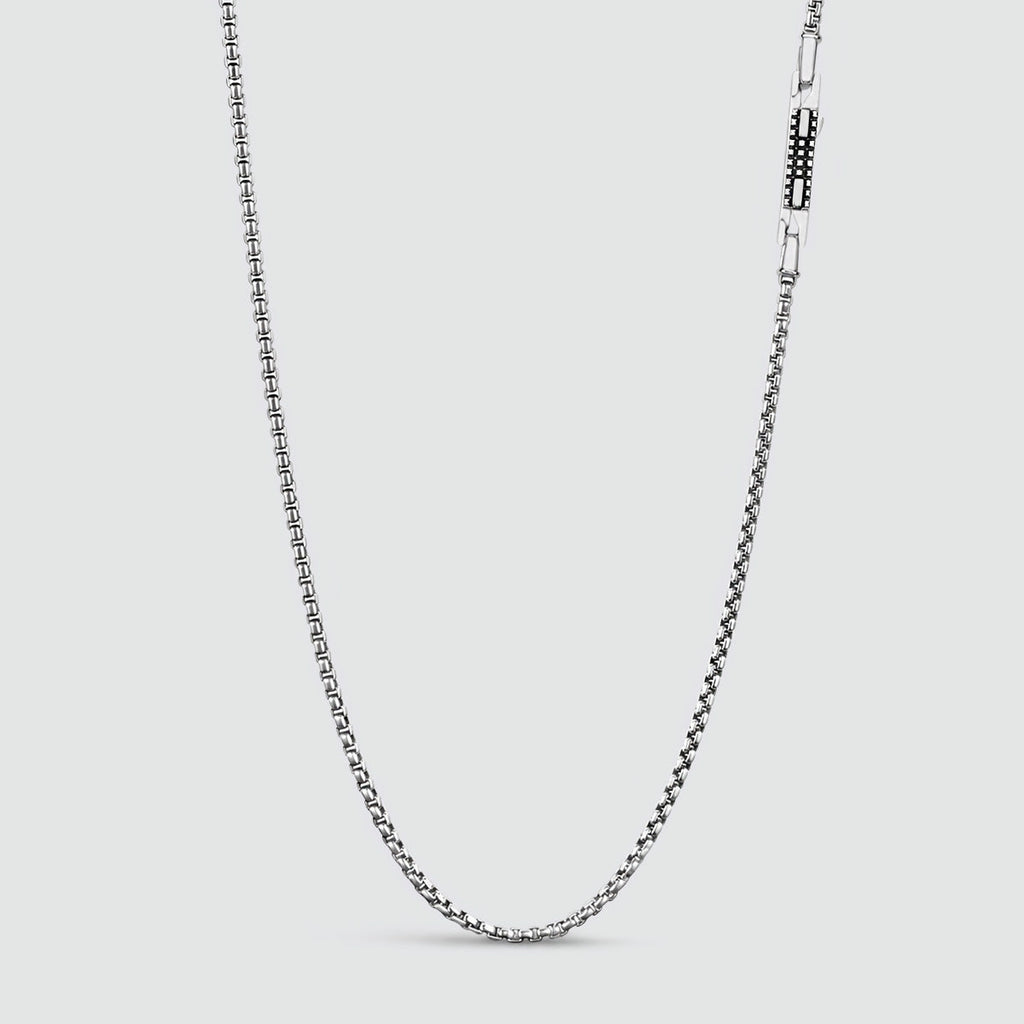 Kamal - Sterling Silver Venetian Box Chain Necklace 3mm
