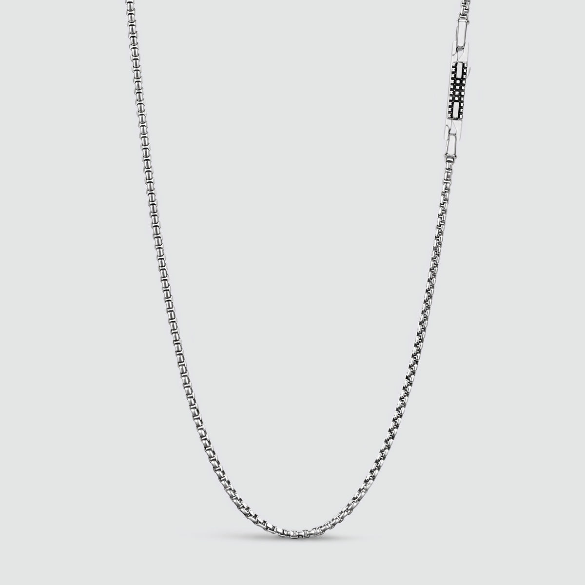 Kamal - Sterling Silver Venetian Box Chain Necklace 3mm