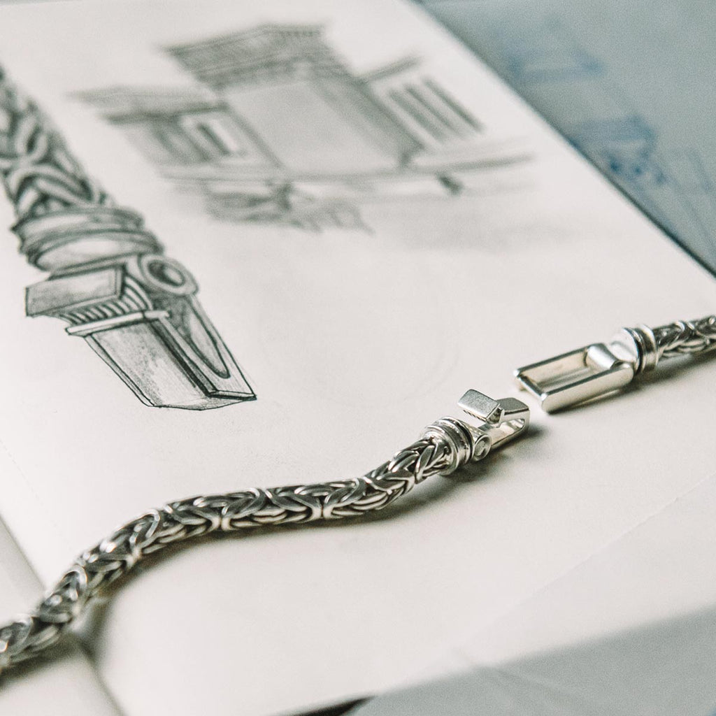 Turath - Sterling Silver Byzantine Kings Bracelet 5mm