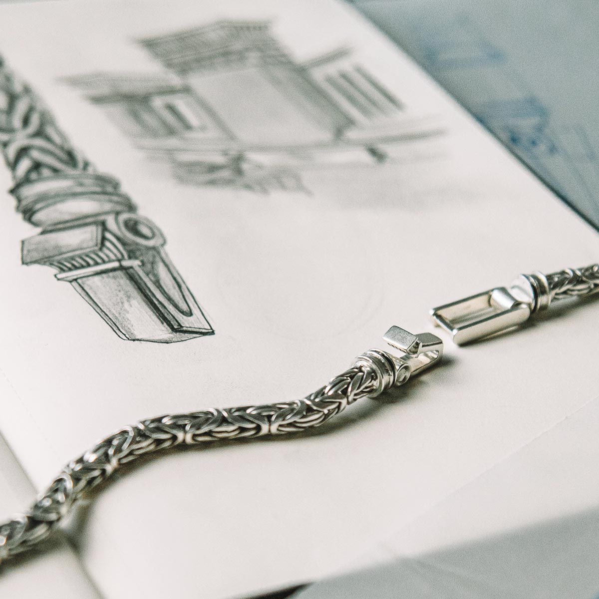 Turath - Sterling Silver Byzantine Kings Bracelet 5mm