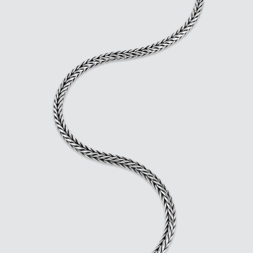 Anis - Sterling Silver Wheat Chain Necklace 3mm