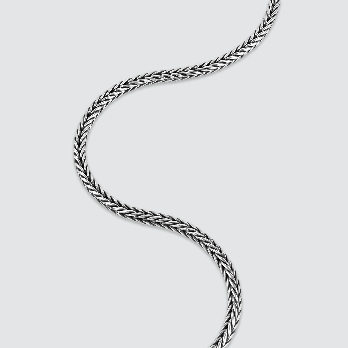 Anis - Sterling Silver Wheat Chain Necklace 3mm