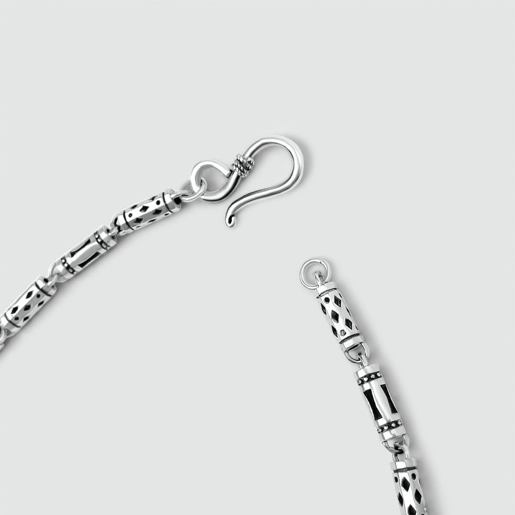 Kadeem - Sterling Silver Ornaments Chain Necklace 3.5mm