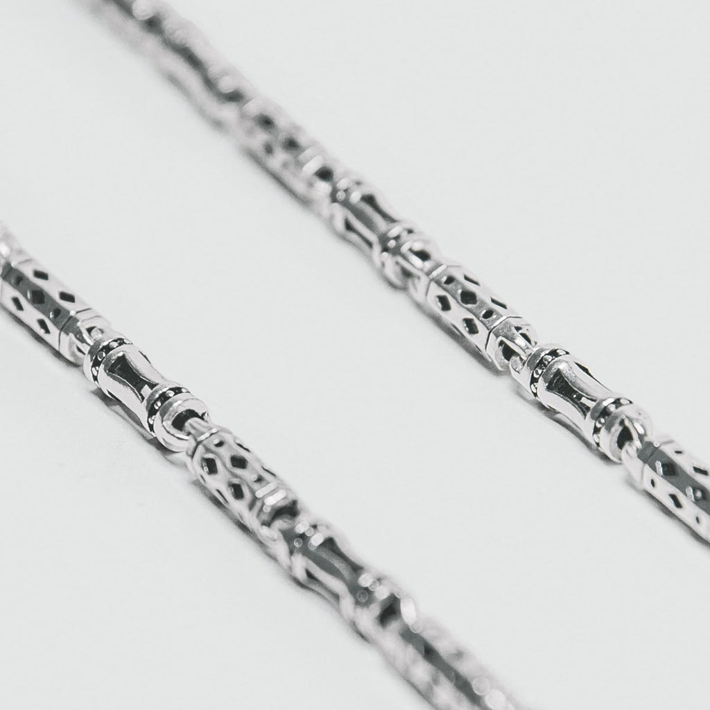 Kadeem - Sterling Silver Ornaments Chain Necklace 3.5mm