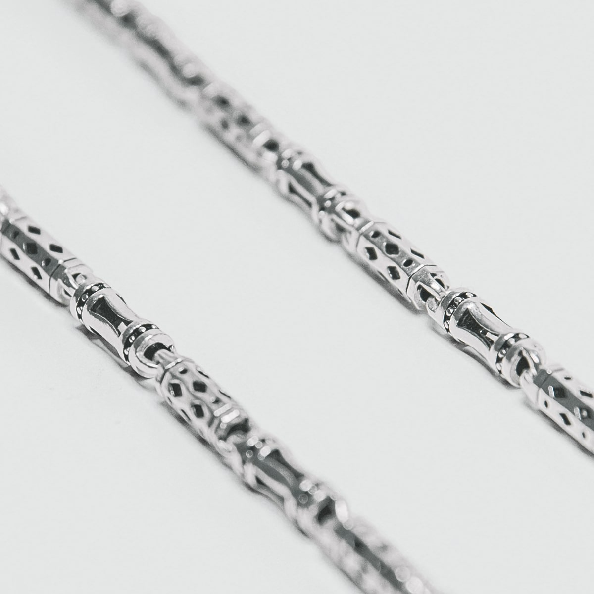 Kadeem - Sterling Silver Ornaments Chain Necklace 3.5mm
