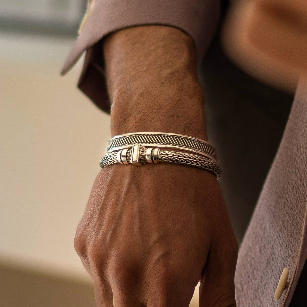 Mirza - Sterling Silver Braided Bracelet 7mm