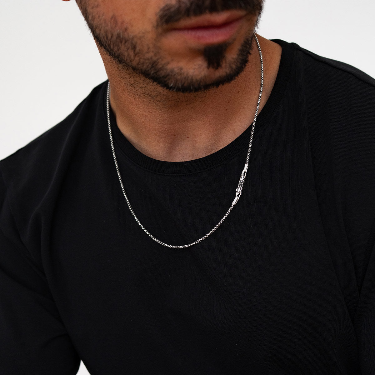 Kamal - Sterling Silver Venetian Box Chain Necklace 2mm