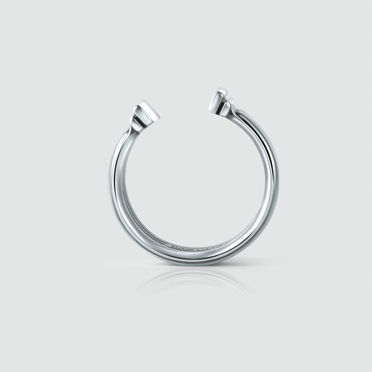 Mateen - Oxidised Sterling Silver Bangle Ring 10mm